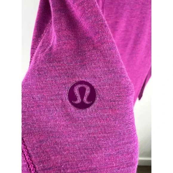 Lululemon Purple Long Sleeve Top Thumb Holes Athletic Shirt Love Scoop? Hot Pink - Picture 7 of 10